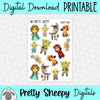 Swamp Family Printable Stickers PNG Digital Download