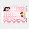 Sweethearts Valentine Monthly Kit for EC Planner | Monthly Planner Stickers