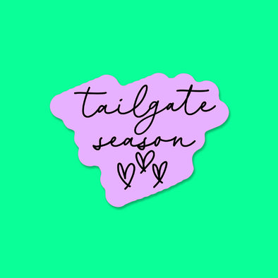 Tailgate Season Vinyl Die Cut Sticker