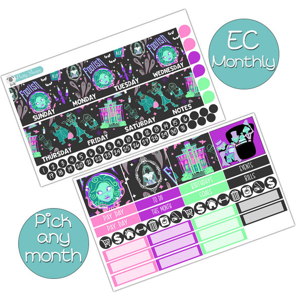 Tales from Beyond Monthly Kit for EC Planner - Pick ANY Month! | Monthly Planner Stickers