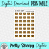 Thanksgiving Mouse Countdown Printable Stickers PNG Digital Download