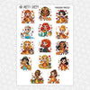 Thanksgiving Princesses Weekly Planner Stickers Collection