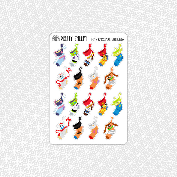 Toys Christmas Stockings Stickers