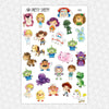 Toys Printable Planner Stickers PNG Digital Download Weekly Vertical Kit