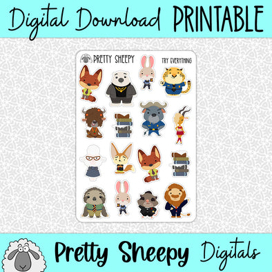 Try Everything Printable Stickers PNG Digital Download