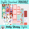 Under the Sea Printable Planner Stickers PNG Digital Download Weekly Vertical Kit