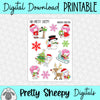Unicorn Christmas Printable Stickers PNG Digital Download
