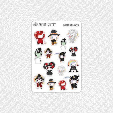 Unicorn Halloween Stickers