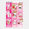 Unicorn Valentine Weekly Planner Stickers Collection