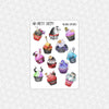 Villains Cupcakes Stickers