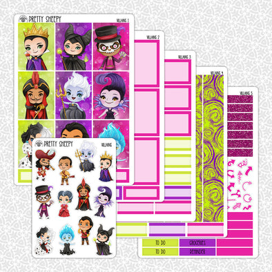 Villains Planner Stickers Collection