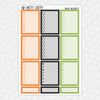 Vintage Halloween Printable Planner Stickers PNG Digital Download Weekly Vertical Kit