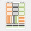 Vintage Halloween Printable Planner Stickers PNG Digital Download Weekly Vertical Kit