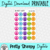 WDW Icon Circles Printable Stickers PNG Digital Download
