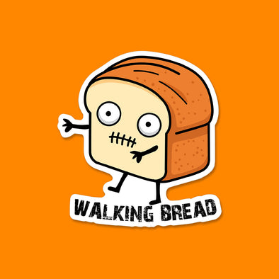 Walking Bread Vinyl Die Cut Sticker