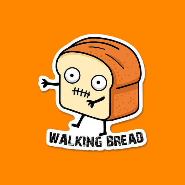Walking Bread Vinyl Die Cut Sticker