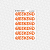 Walt Font Weekend Stickers