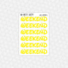 Walt Font Weekend Stickers