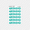 Walt Font Weekend Stickers