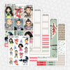 Warrior Princess Printable Planner Stickers PNG Digital Download Weekly Vertical Kit