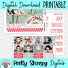 Warrior Princess Printable Planner Stickers PNG Digital Download Monthly Kit