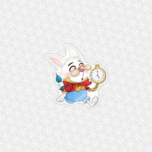 White Rabbit Easy Peel Premium Vinyl Die Cut Sticker