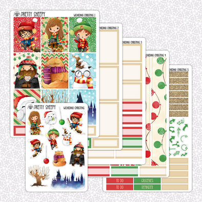 Wizarding Christmas Weekly Planner Stickers Collection