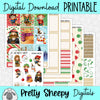 Wizarding Christmas Printable Planner Stickers PNG Digital Download Weekly Vertical Kit