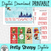 Wizarding Christmas Printable Planner Stickers PNG Digital Download Monthly Kit