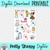 Wonderland Printable Stickers PNG Digital Download