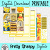 Yellow Kingdom Printable Planner Stickers PNG Digital Download Weekly Vertical Kit