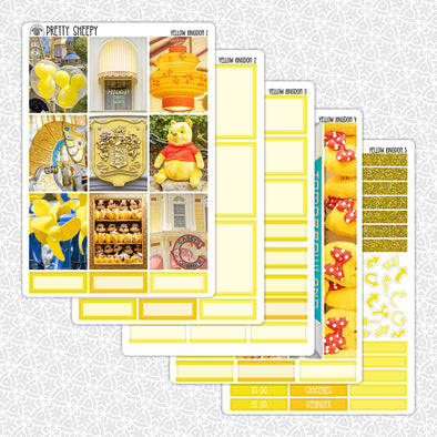 Yellow Kingdom Weekly Planner Stickers Collection