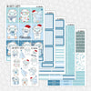 Yeti Christmas Printable Planner Stickers PNG Digital Download Weekly Vertical Kit