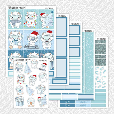 Yeti Christmas Planner Stickers Collection