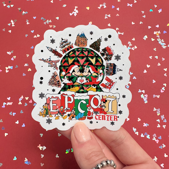 Epcot Christmas Easy Peel Premium Vinyl Die Cut Sticker