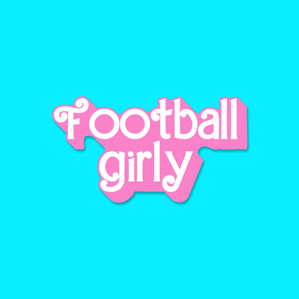 Football Girly Vinyl Die Cut Sticker
