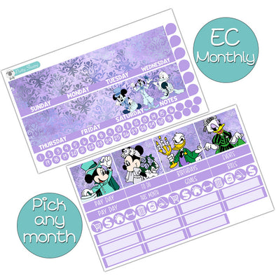 Haunted Clubhouse Monthly Kit for EC Planner - Pick ANY Month! | Monthly Planner Stickers