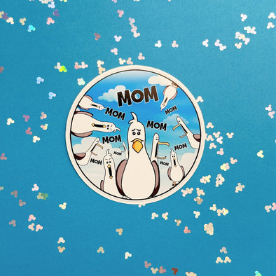 Mom Mom Mom! Easy Peel Premium Vinyl Die Cut Sticker