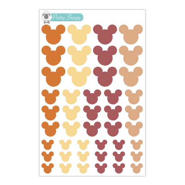 Mouse Heads Stickers - Nov 21 Color Collection