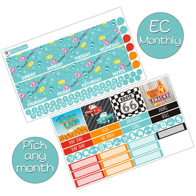 Cars Land Monthly Kit for EC Planner - Pick ANY Month! | Monthly Planner Stickers