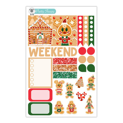 Gingerbread Clubhouse Planner Stickers - Sampler