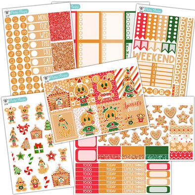 Gingerbread Clubhouse Planner Stickers Collection