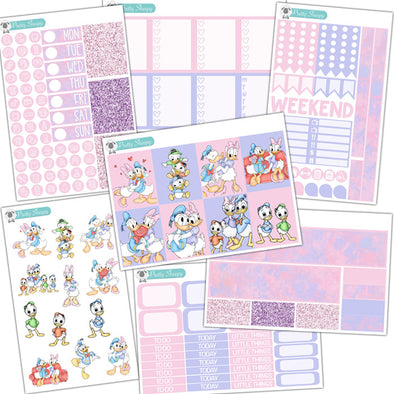 Duck Family Valentine Planner Stickers Collection