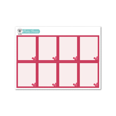 Glitter Mouse Full Boxes Stickers - Jan 23 Color Collection - Viva Magenta