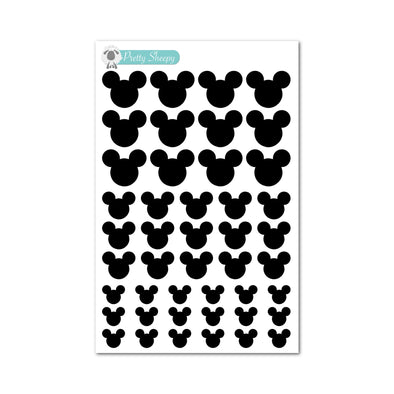 Mouse Heads Stickers - Feb 23 Color Collection - Black