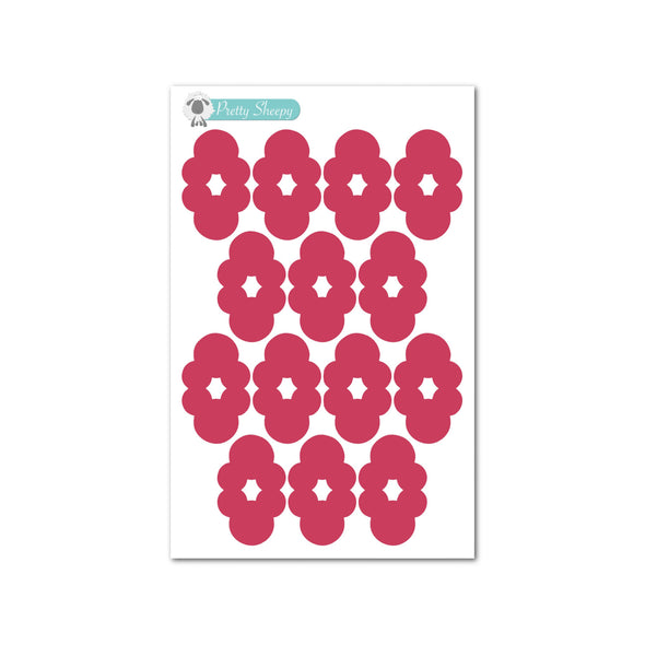 Mouse Head Tabs Stickers (Large) - Jan 23 Color Collection - Viva Magenta