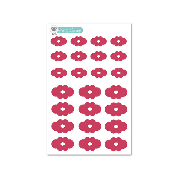 Mouse Head Tabs Stickers (Small/Medium) - Jan 23 Color Collection - Viva Magenta