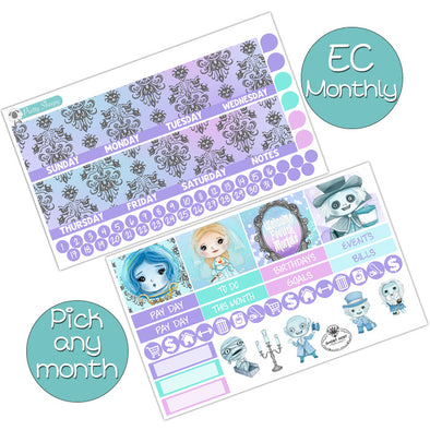 Foolish Mortals Monthly Kit for EC Planner - Pick ANY Month! | Monthly Planner Stickers