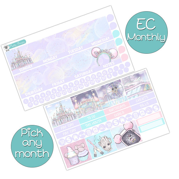 Happiest Place Monthly Kit for EC Planner - Pick ANY Month! | Monthly Planner Stickers