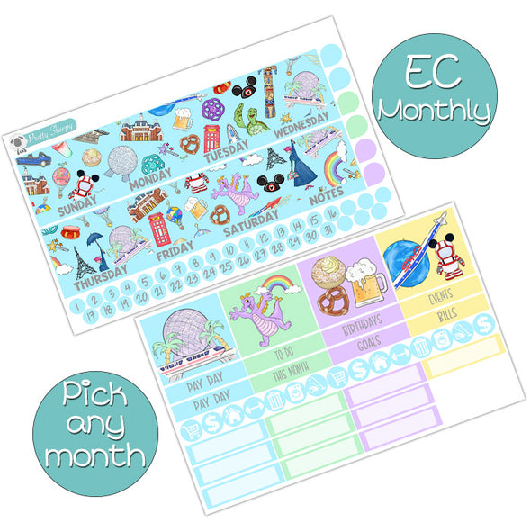I Love EPCOT Monthly Kit for EC Planner - Pick ANY Month!